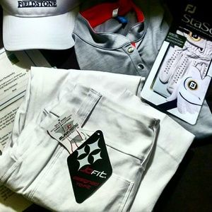 Country club. Golf clothes. Fieldstone gray shirt